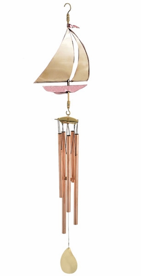 Sailboat Wind Chime - Polished - Click to enlarge