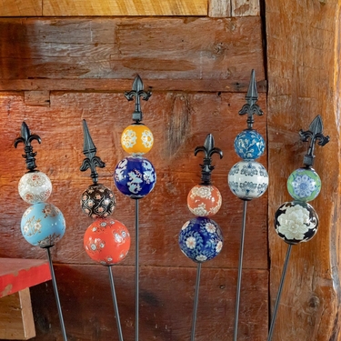Sailor Ball Iron Garden Stakes (Set of 6) - Click to enlarge