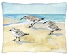Sandpipers on Beach Outdoor Pillow