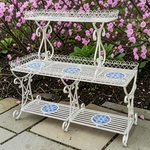 Santorini 3-Tier Flower Display Stand - Antique White