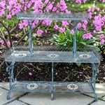 Santorini 3-Tier Flower Display Stand - Mossy Blue