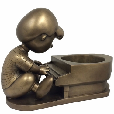 Schroeder Peanuts Planter - Antique Bronze - Click to enlarge