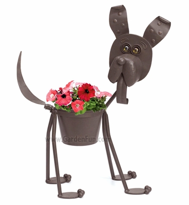 Scout the Metal Dog Planter - Click to enlarge