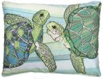 Sea Turtles Romance Outdoor Pillow