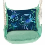 Seafoam Green Crabs in Deep Sea Hammock Chair Swing Set