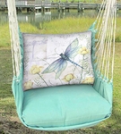 Seafoam Green Dragonfly Hammock Chair Swing Set