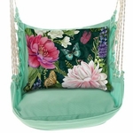 Seafoam Green Garden Flowers Mystique Hammock Chair Swing Set Seafoam Green Garden Flowers Mystique Hammock Chair Swing Set