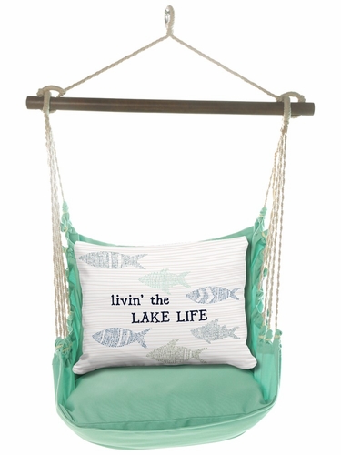 Seafoam Green Lake Life Livin' Hammock Chair Swing Set - Click to enlarge