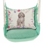 Seafoam Green Spaniel on Meadow Hammock Chair Swing Set Seafoam Green Spaniel on Meadow Hammock Chair Swing Set