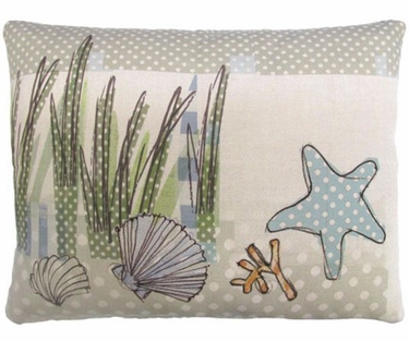 Seashells in Marsh Outdoor Pillow - Click to enlarge