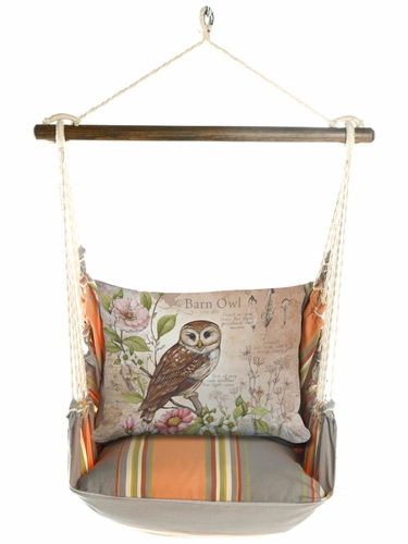 Serene Sunset Barn Owl Hammock Chair Swing Set - Click to enlarge