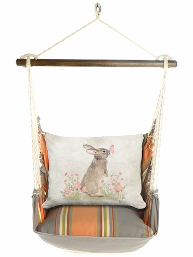 Serene Sunset Bunny at Woodland Hammock Chair Swing Set - Click to enlarge