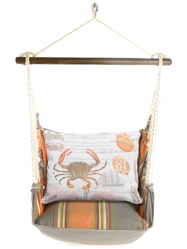 Serene Sunset Crab Sealife Medley Hammock Chair Swing Set - Click to enlarge