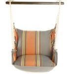 Serene Sunset Fabric Hammock Chair Swing Set