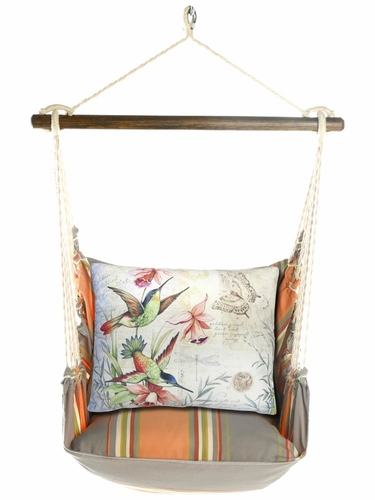 Serene Sunset Hummingbirds Hammock Chair Swing Set - Click to enlarge