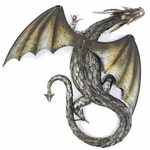 Serpentine Dragon Wall Decor (center)