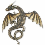 Serpentine Dragon Wall Decor (left)