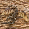 Serpentine Dragon Wall Decor (left)