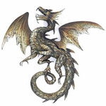 Serpentine Dragon Wall Decor (right)