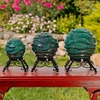 Set of 3 Ceramic Gazing Globes w/Stands - "Edinburgh"