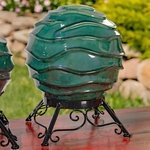 Set of 3 Ceramic Gazing Globes w/Stands - "Edinburgh"