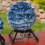 Set of 3 Ceramic Gazing Globes w/Stands - "Munich"