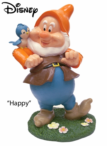 Seven Dwarfs Happy - Disney Garden Statue - Click to enlarge