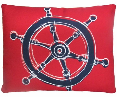 Ship Wheel Outdoor Pillow - Click to enlarge
