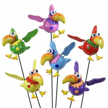 Silly Bird Garden Stakes (Set of 6) - Click to enlarge