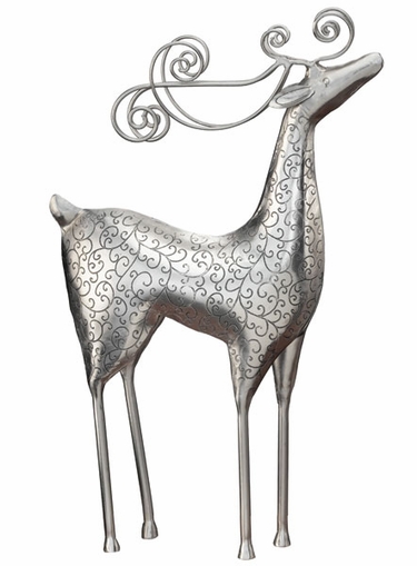 Silver Reindeer Standing Decor - Click to enlarge