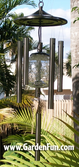 Silver Solar Wind Chime - Click to enlarge