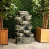 Slab Rock Cascading Fountain w/LED Lights