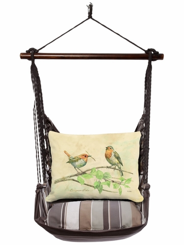 Slate Gray Botanical Robins Hammock Chair Swing Set - Click to enlarge