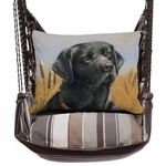 Slate Gray Labrador Black Hammock Chair Swing Set