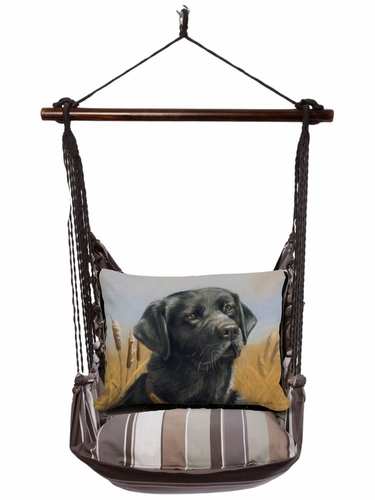 Slate Gray Labrador Black Hammock Chair Swing Set - Click to enlarge