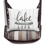 Slate Gray Lake Life Hammock Chair Swing Set