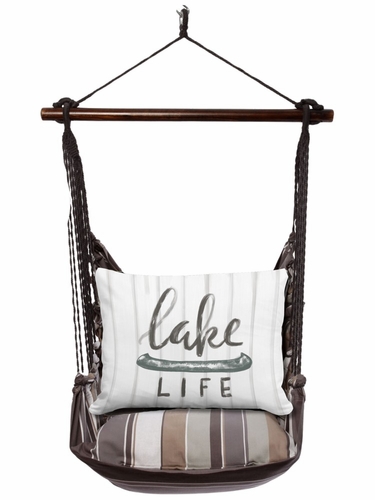 Slate Gray Lake Life Hammock Chair Swing Set - Click to enlarge