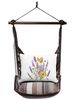 Slate Gray Lavender with Yellow Butterflies Hammock Chair Swing Set