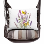 Slate Gray Lavender with Yellow Butterflies Hammock Chair Swing Set