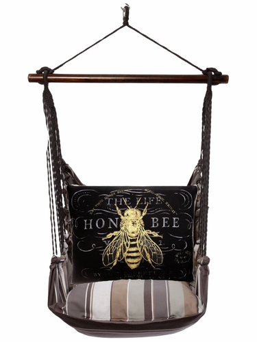 Slate Gray Vintage Bee Hammock Chair Swing Set - Click to enlarge