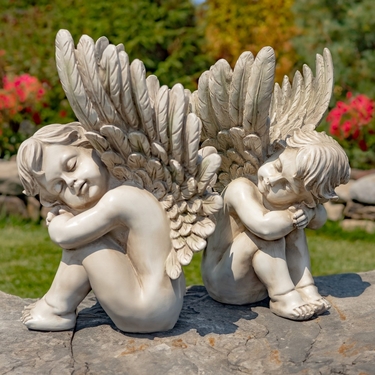 Sleeping Cherub Statues (Set of 2) - Click to enlarge