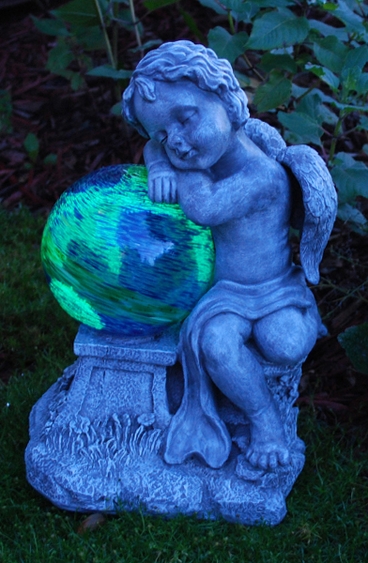 Sleeping Garden Cherub LunaLite - Click to enlarge