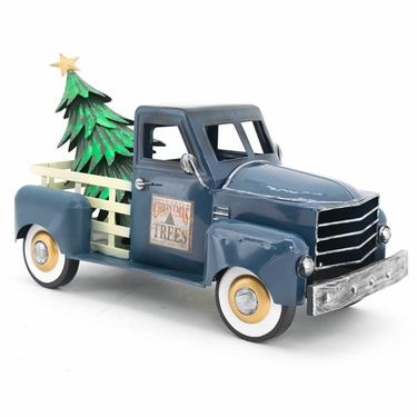 Small Blue Truck w/Christmas Tree - Click to enlarge