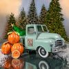Small Multi-Seasonal Iron Pickup Truck - Soft Green
