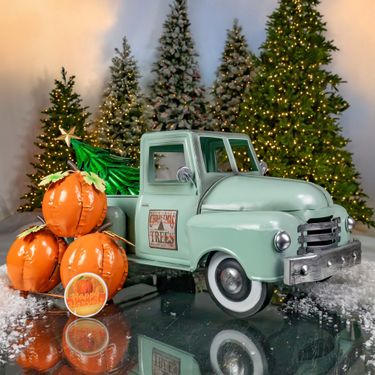 Small Multi-Seasonal Iron Pickup Truck - Soft Green - Click to enlarge