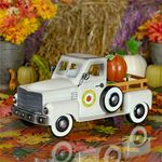 Small Pumpkin Harvest Truck - Antique White