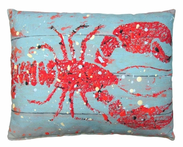 Snappy Lobster Outdoor Pillow - Click to enlarge