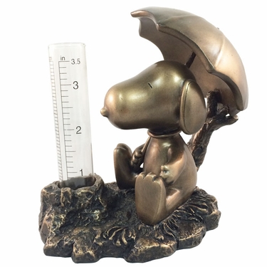 Snoopy Rain Gauge - Antique Bronze - Click to enlarge