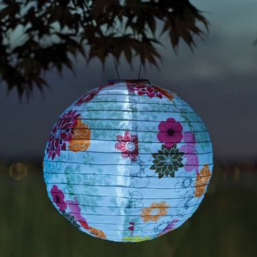 Soji Solar Lantern - Floral Bloom (Set of 8) - Click to enlarge