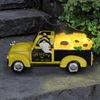 Solar Beekeeper Gnome in Sunflower Truck